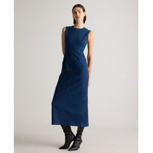 Quince Denim Maxi Stretch Dress